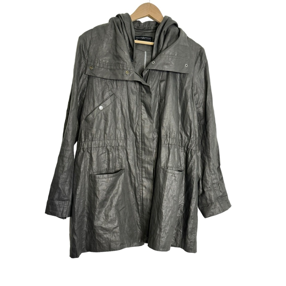 Peruvian Connection‎ Grey Linen Utility Jacket